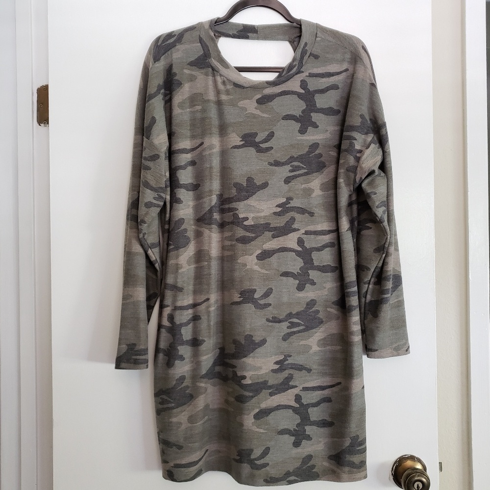 Camo Sweater Dress